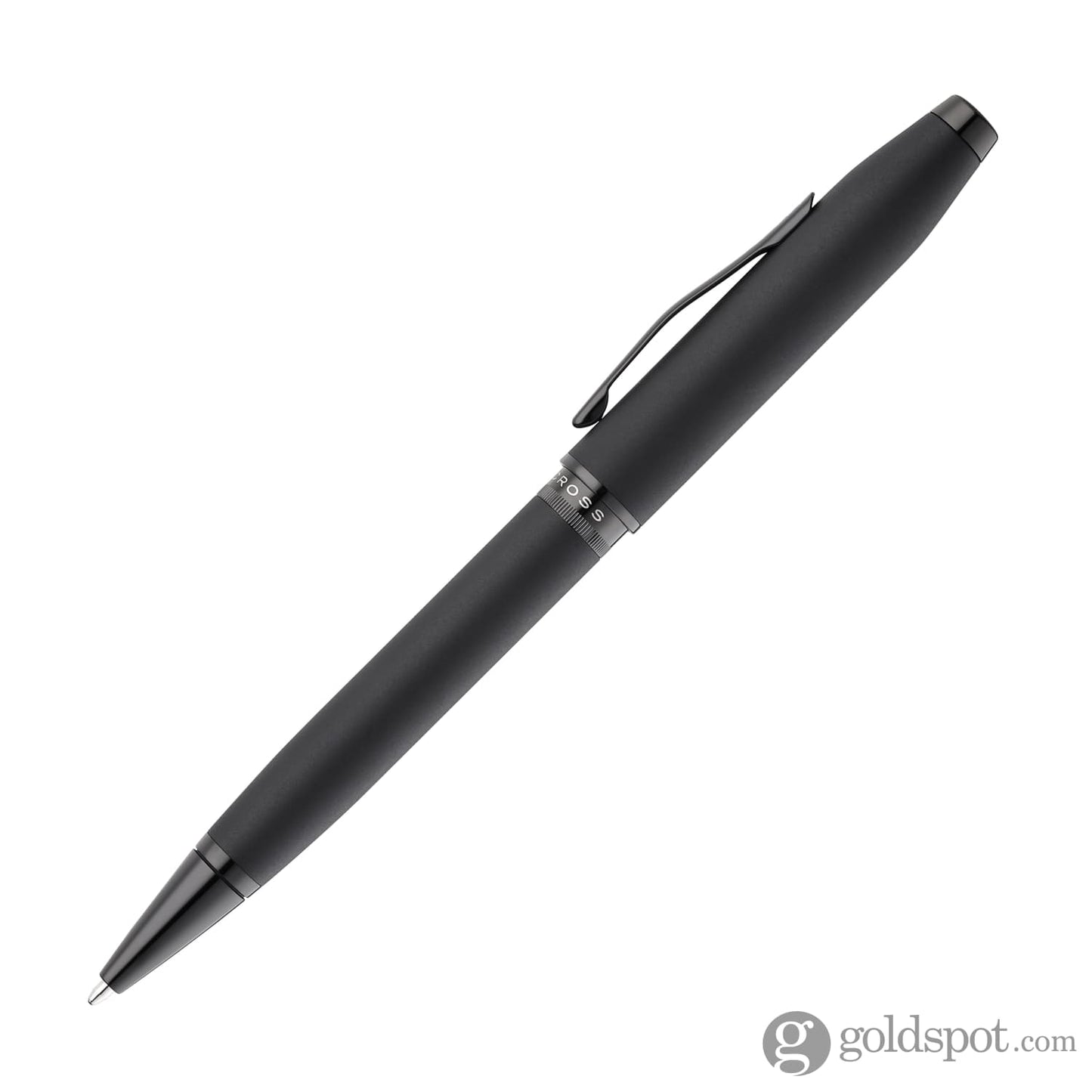 Cross Foundry Ballpoint Pen in Matte Black Lacquer with PVD Black Appointments Ballpoint Pens