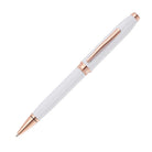 Cross Foundry Ballpoint Pen in Pearl White Lacquer with Rose Gold Appointments Ballpoint Pens