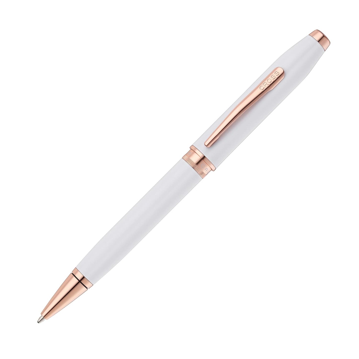 Cross Foundry Ballpoint Pen in Pearl White Lacquer with Rose Gold Appointments Ballpoint Pens