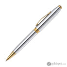 Cross Foundry Ballpoint Pen in Polished Chrome with PVD Gold Appointments Ballpoint Pens