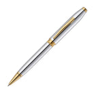Cross Foundry Ballpoint Pen in Polished Chrome with PVD Gold Appointments Ballpoint Pens