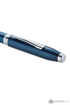 Cross Foundry Rollerball Pen in Glossy Translucent Blue Lacquer with Polished Chrome Appointments Rollerball Pen