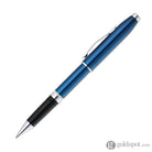 Cross Foundry Rollerball Pen in Glossy Translucent Blue Lacquer with Polished Chrome Appointments Rollerball Pen
