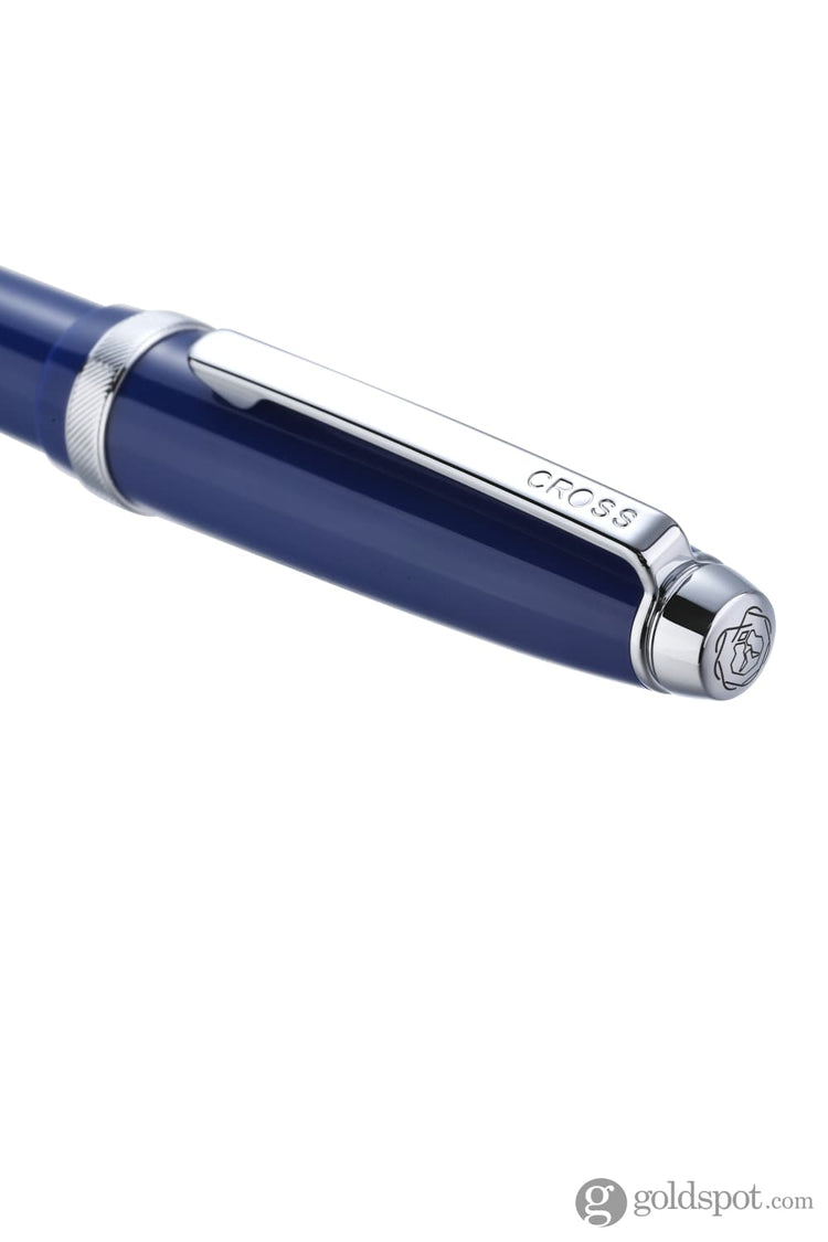 Cross Lume Ballpoint Pen in Deep Sea Blue with Polished Chrome Appointments Ballpoint Pens