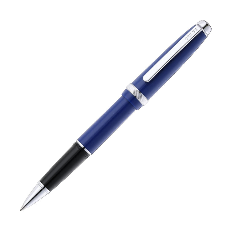 Cross Lume Ballpoint Pen in Deep Sea Blue with Polished Chrome Appointments Ballpoint Pens