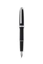 Cross Lume Fountain Pen in Obsidian Black with Polished Chrome Appointments - Medium Nib Fountain Pen