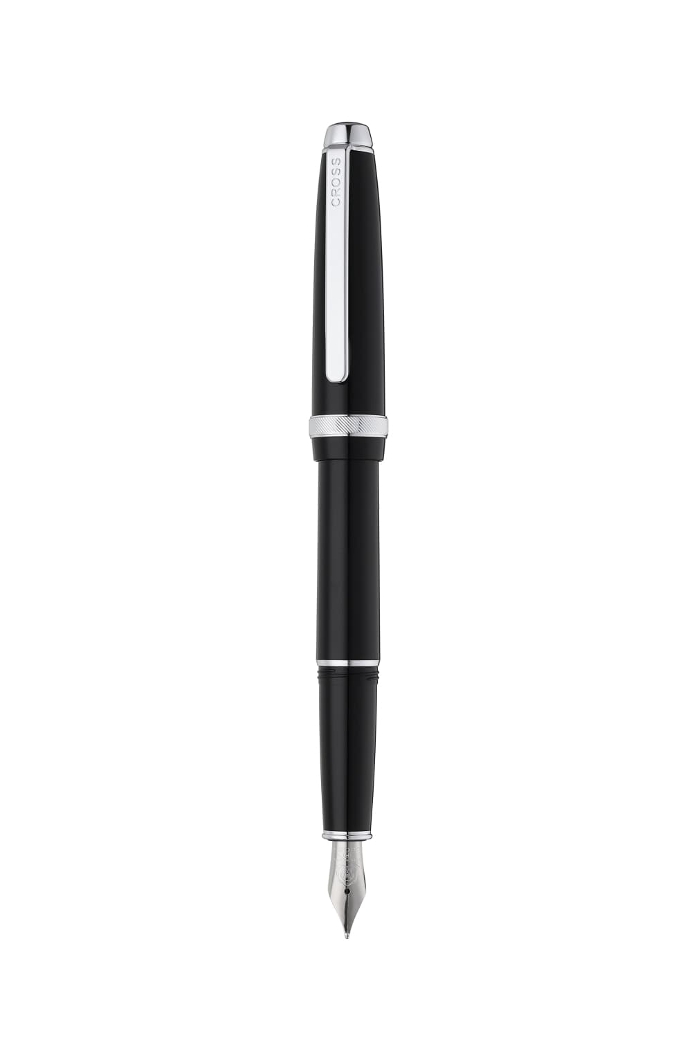 Cross Lume Fountain Pen in Obsidian Black with Polished Chrome Appointments - Medium Nib Fountain Pen