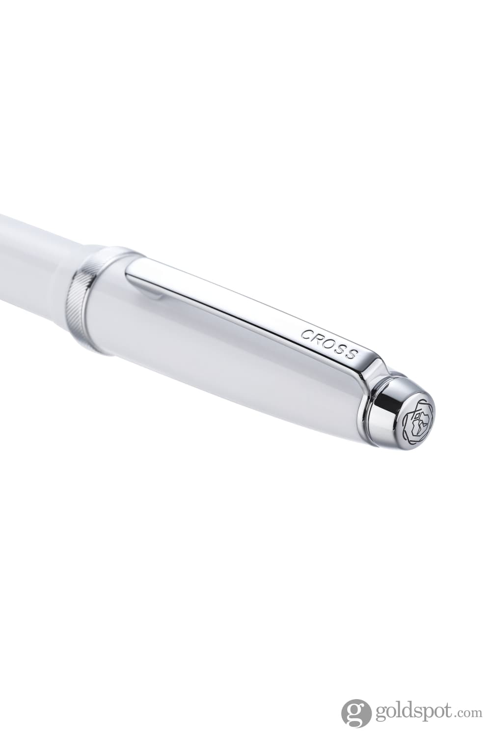 Cross Lume Rollerball Pen in Porcelain White with Polished Chrome Appointments Rollerball Pen