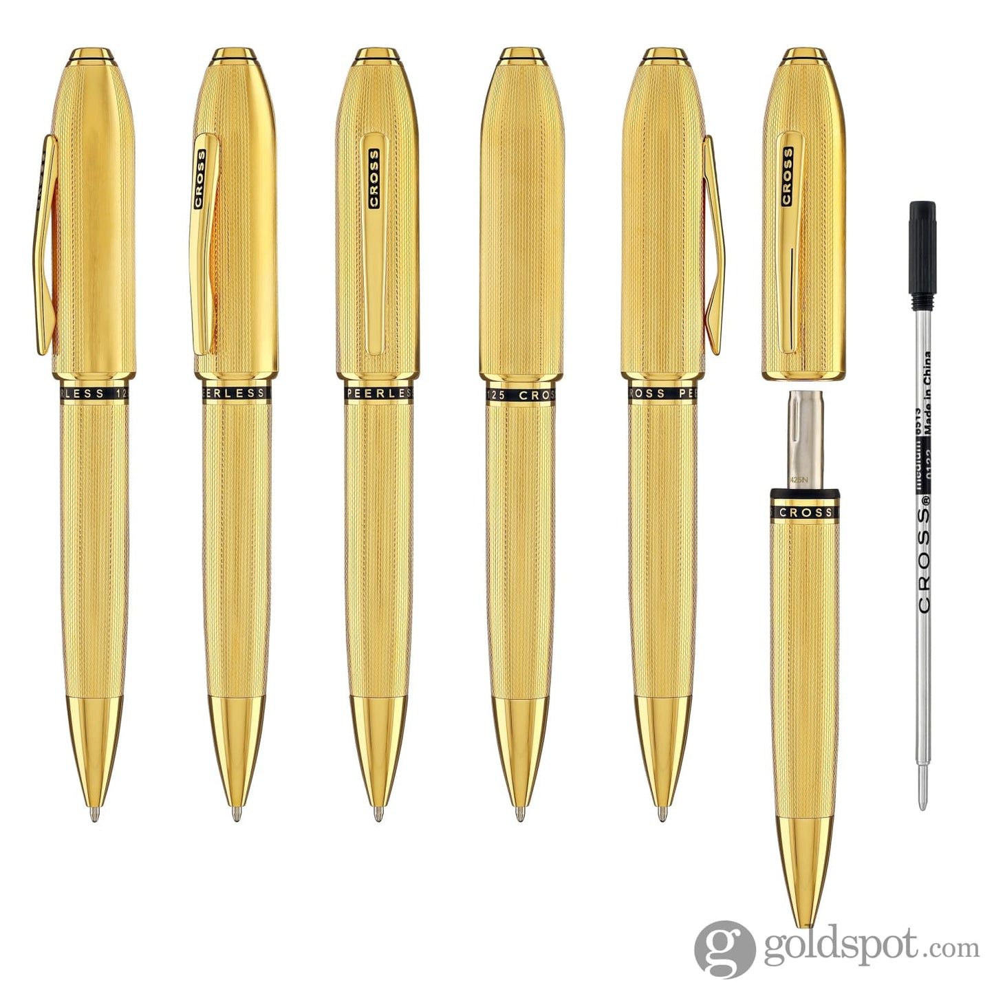 Cross Peerless Ballpoint Pen in 23KT Heavy Gold Plated Ballpoint Pens