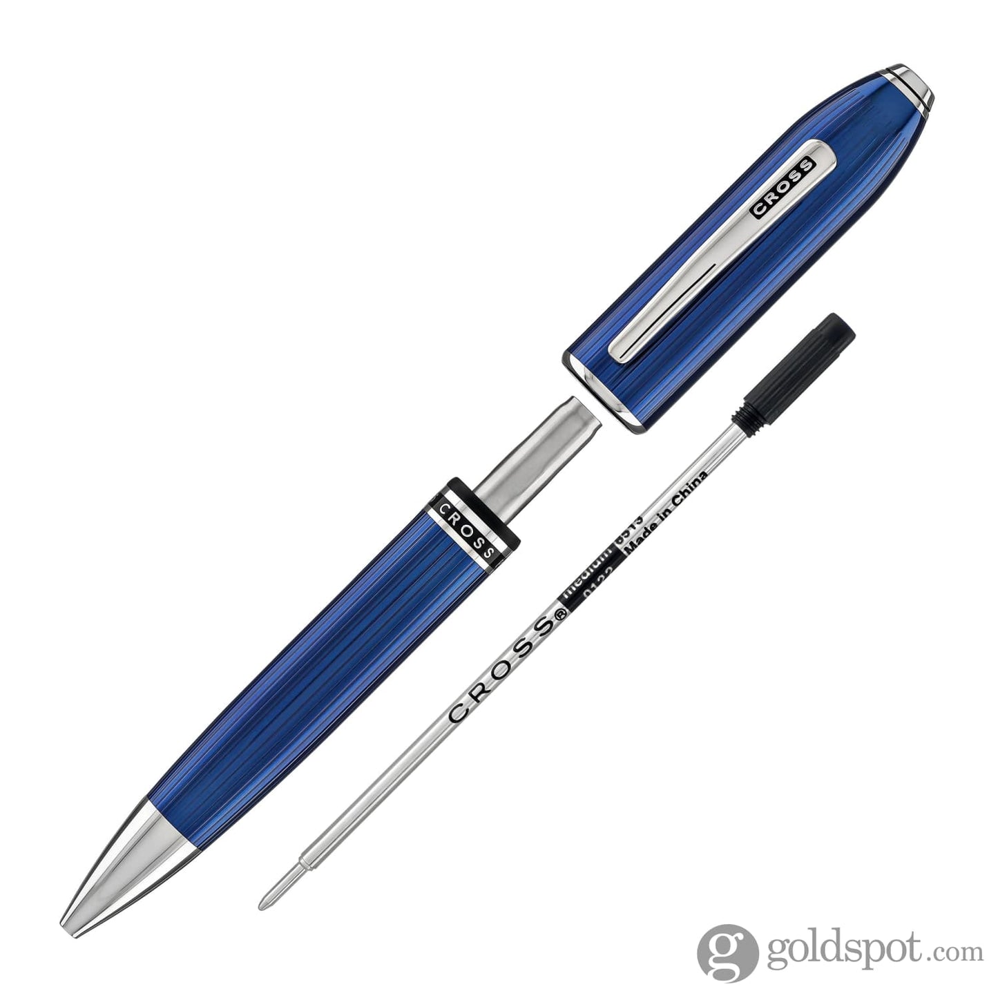 Cross Peerless Ballpoint Pen in Translucent Quartz Blue Ballpoint Pens