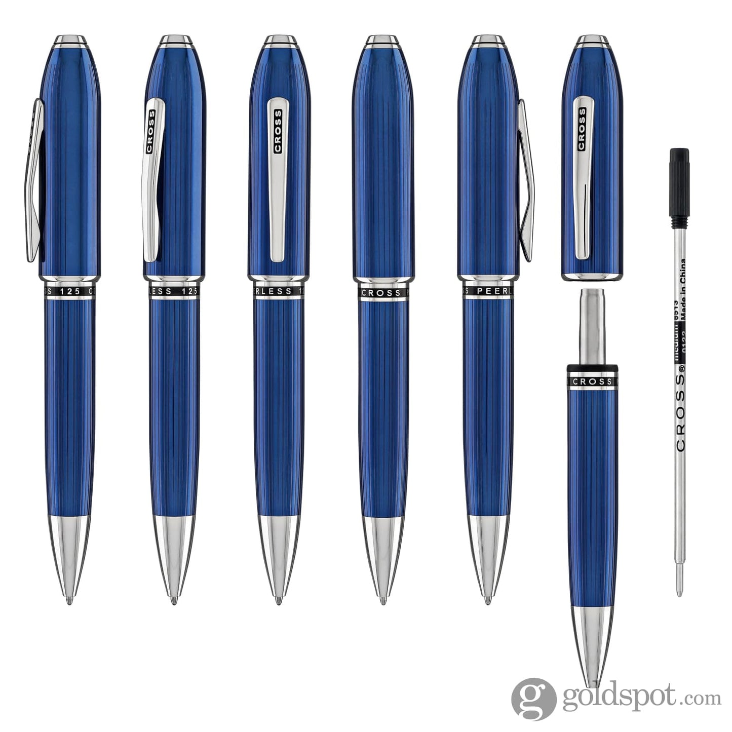 Cross Peerless Ballpoint Pen in Translucent Quartz Blue Ballpoint Pens