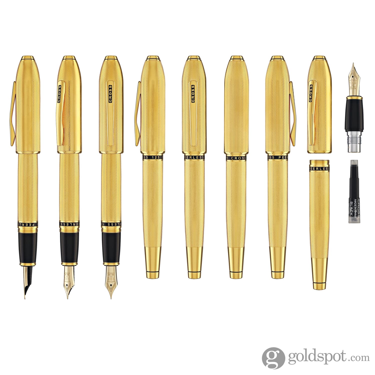 Cross Peerless Fountain Pen in 23KT Heavy Gold Plated - Goldspot Pens