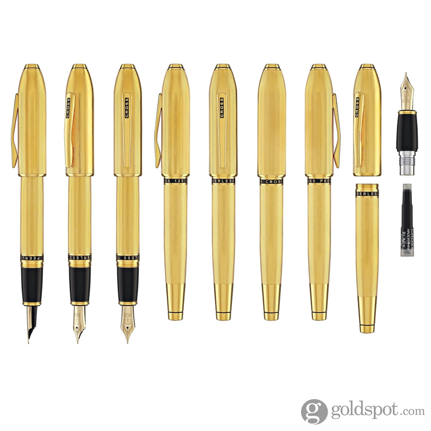Cross Peerless Fountain Pen in 23KT Heavy Gold Plated Fountain Pen