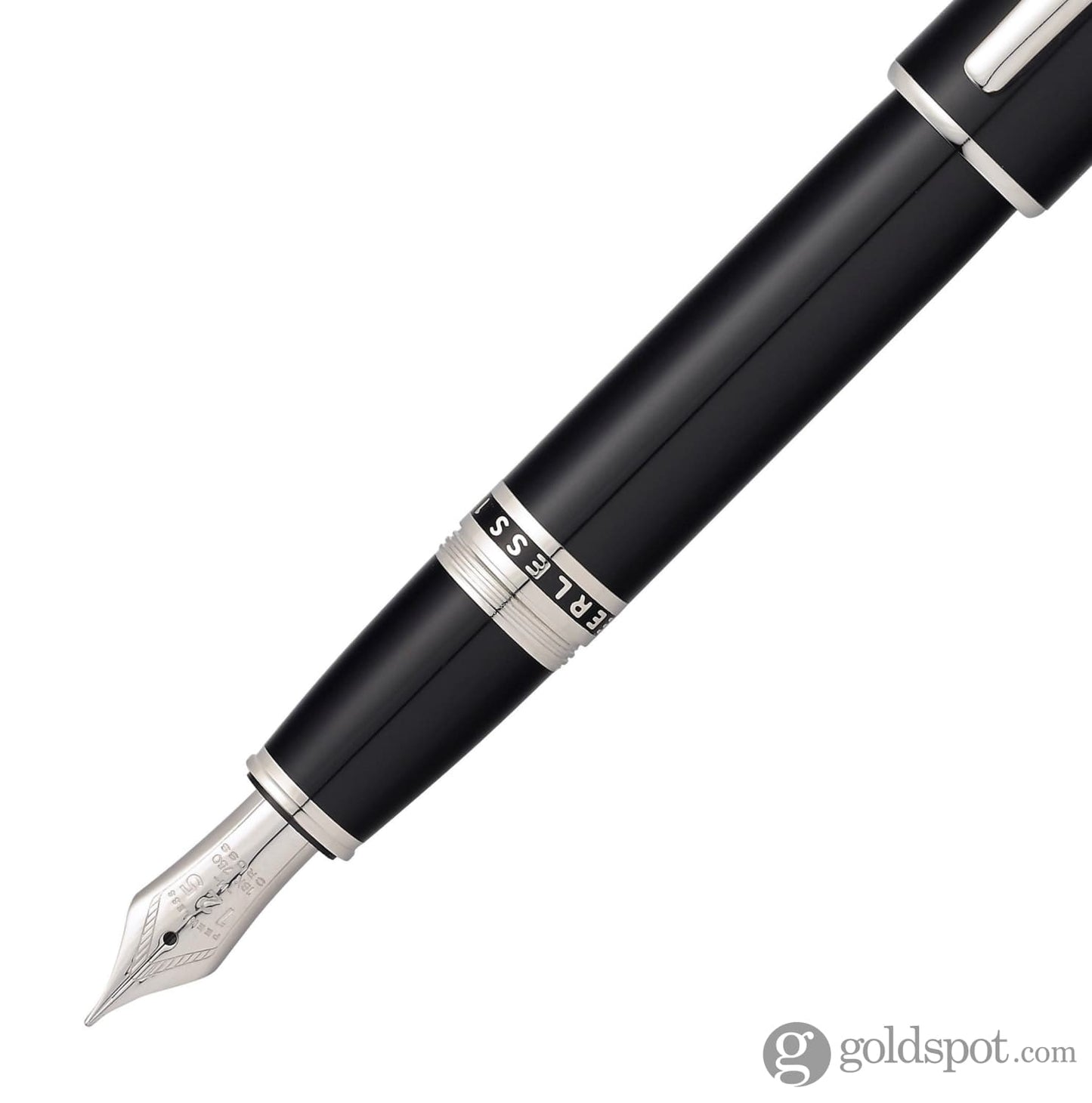 Cross Peerless Fountain Pen in Obsidian Black Lacquer - 18K Gold Fountain Pen