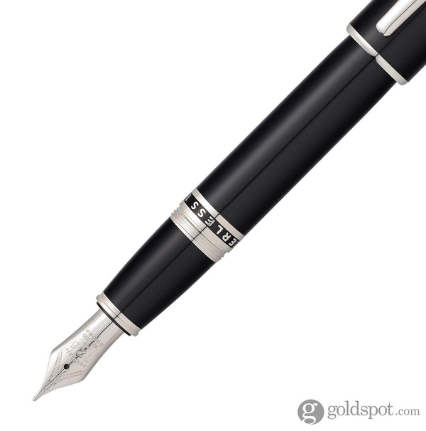 Cross Peerless Fountain Pen in Obsidian Black Lacquer - 18K Gold Fountain Pen