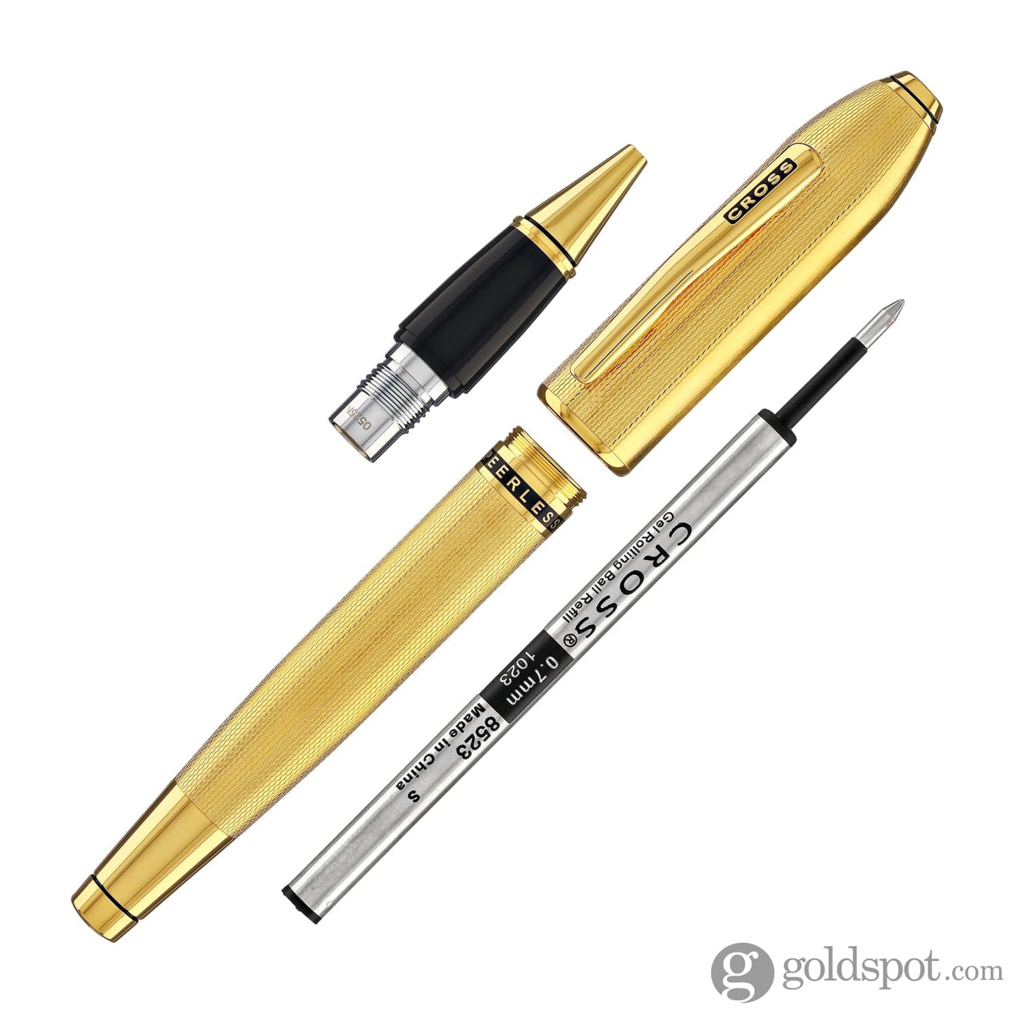 Cross Peerless Rollerball Pen in 23KT Heavy Gold Plated Rollerball Pen