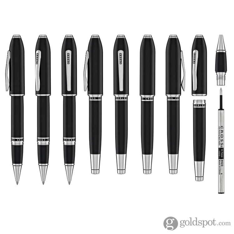 Cross Peerless Rollerball Pen in Obsidian Black Lacquer Rollerball Pen