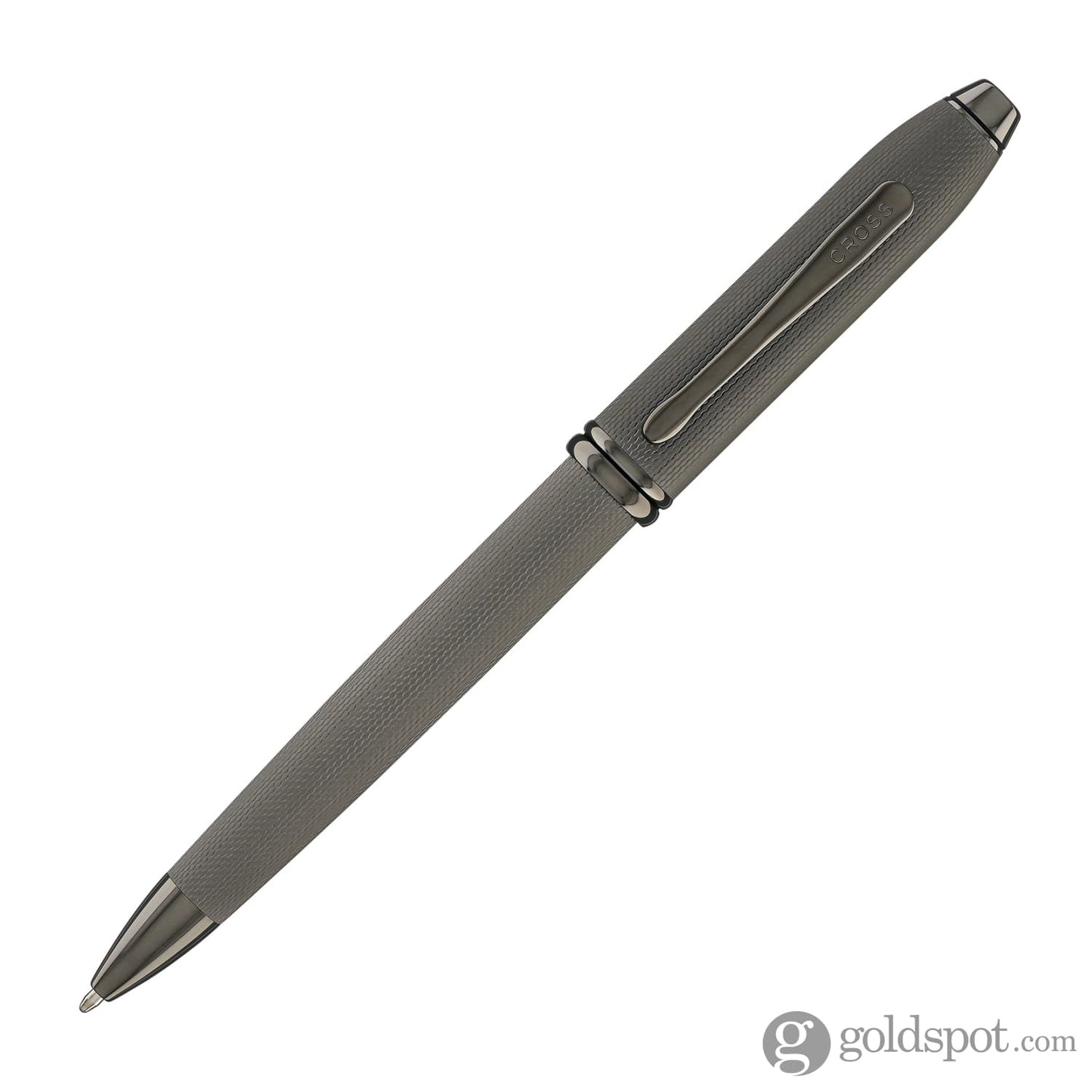 Cross Townsend Ballpoint Pen in Polished Slate Gray Engraved Diamond Pattern Ballpoint Pens