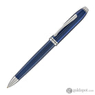 Cross Townsend Ballpoint Pen in Polished Translucent Cobalt Blue Engraved Diamond Pattern Ballpoint Pens