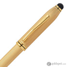 Cross Townsend Fountain Pen Brushed 23K Gold Plated - 18K Rhodium Medium Point Fountain Pen