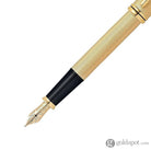Cross Townsend Fountain Pen Brushed 23K Gold Plated - 18K Rhodium Medium Point Fountain Pen