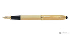 Cross Townsend Fountain Pen Brushed 23K Gold Plated - 18K Rhodium Medium Point Fountain Pen