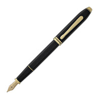 Cross Townsend Fountain Pen in Black Lacquer - 18kt Gold