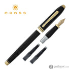 Cross Townsend Fountain Pen in Black Lacquer - 18kt Gold