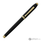 Cross Townsend Fountain Pen in Black Lacquer - 18kt Gold