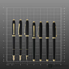 Cross Townsend Fountain Pen in Black Lacquer - 18kt Gold