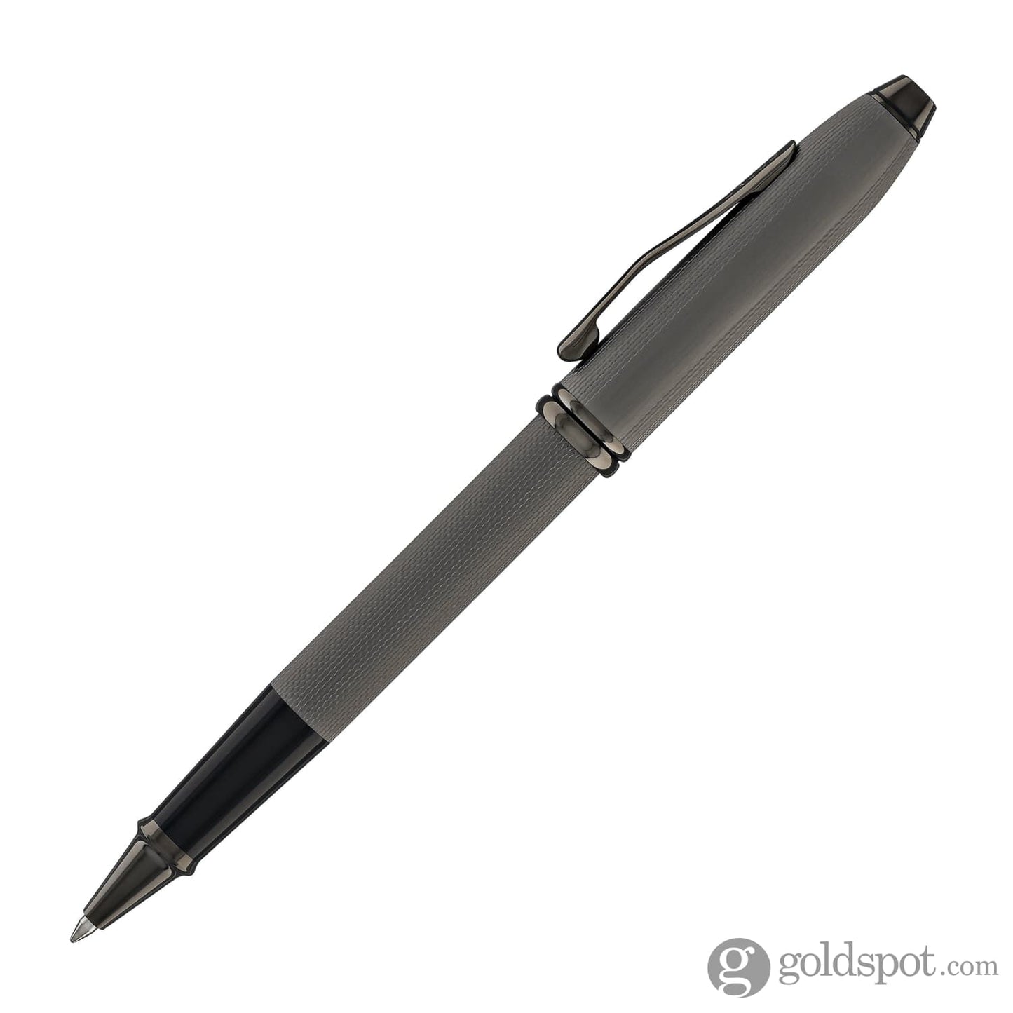 Cross Townsend Rollerball Pen in Polished Slate Gray Engraved Diamond Pattern Rollerball Pen