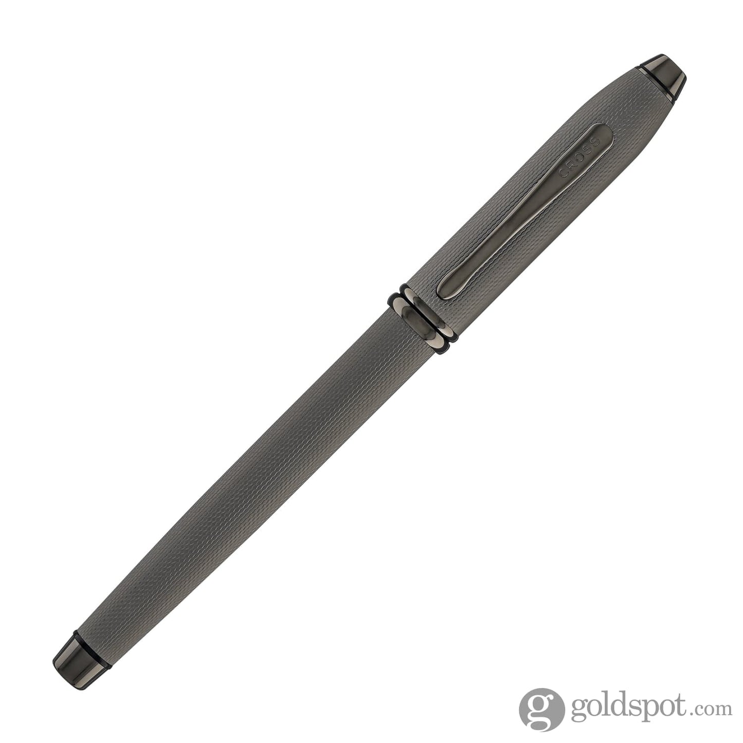 Cross Townsend Rollerball Pen in Polished Slate Gray Engraved Diamond Pattern Rollerball Pen
