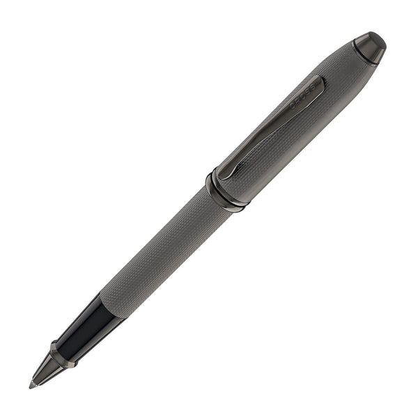 Cross Townsend Rollerball Pen in Polished Slate Gray Engraved Diamond Pattern Rollerball Pen