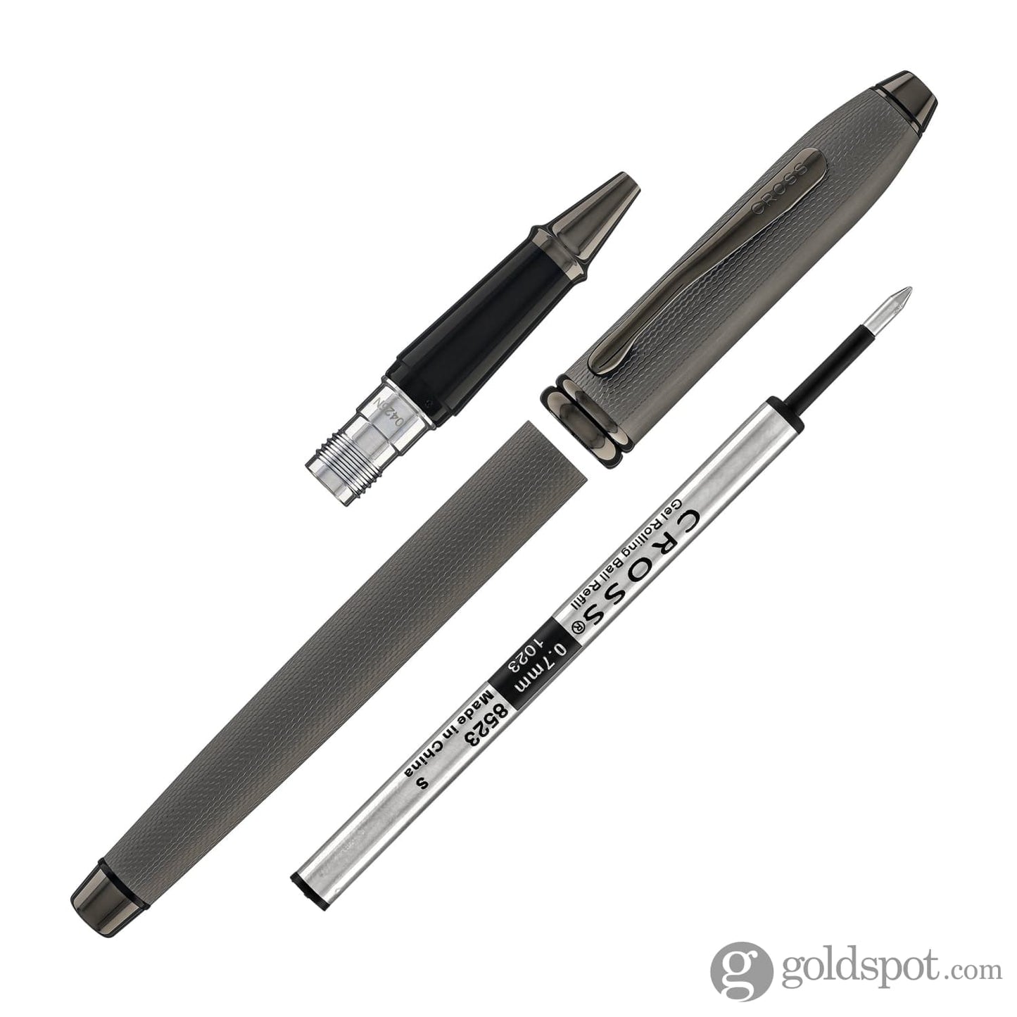 Cross Townsend Rollerball Pen in Polished Slate Gray Engraved Diamond Pattern Rollerball Pen