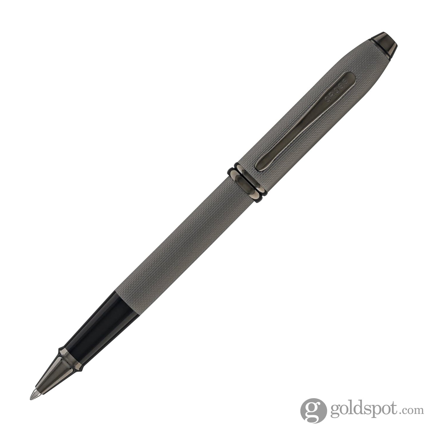Cross Townsend Rollerball Pen in Polished Slate Gray Engraved Diamond Pattern Rollerball Pen