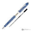 Cross Townsend Zodiac Ballpoint Pen Year of the Snake in Blue Lacquer with Polished Chrome Ballpoint Pens