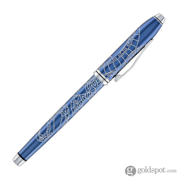 Cross Townsend Zodiac Rollerball Pen Year of the Snake in Blue Lacquer with Polished Chrome Rollerball Pens