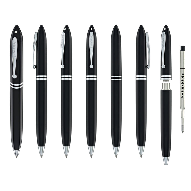 Sheaffer Balance III E892 Ballpoint Pen in Glossy Black & Chrome Trims