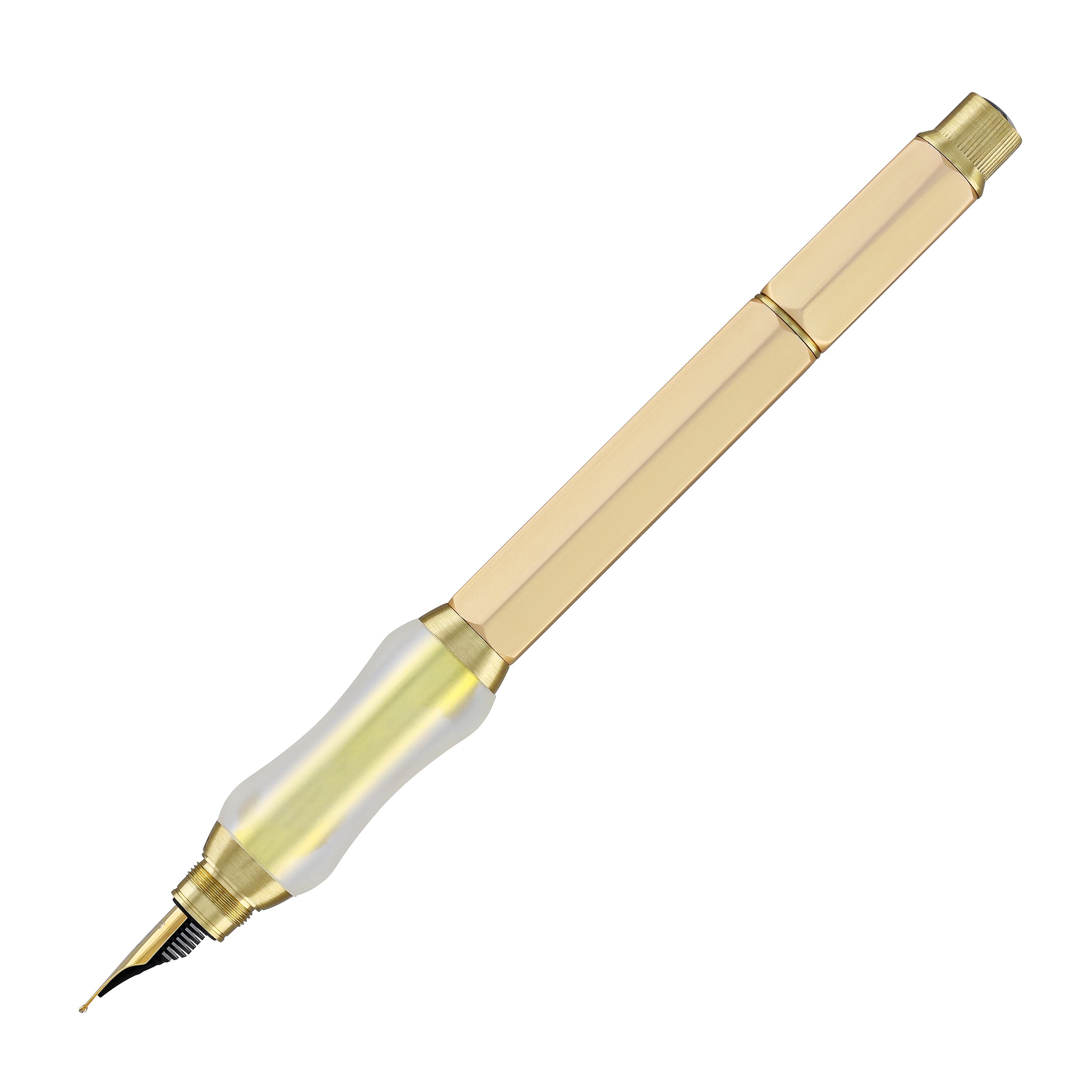 SENSA センサ　万年筆　ゴールド Sensa Sensagraph Fountain Pen in Antique Brass - Goldspot Pens