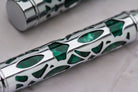 Conklin Endura Deco Crest Fountain Pen in Green with Chrome Trim