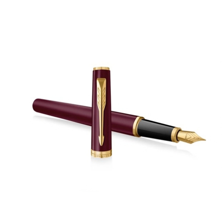 Parker Meridian Fountain Pen in Red with Gold Trim