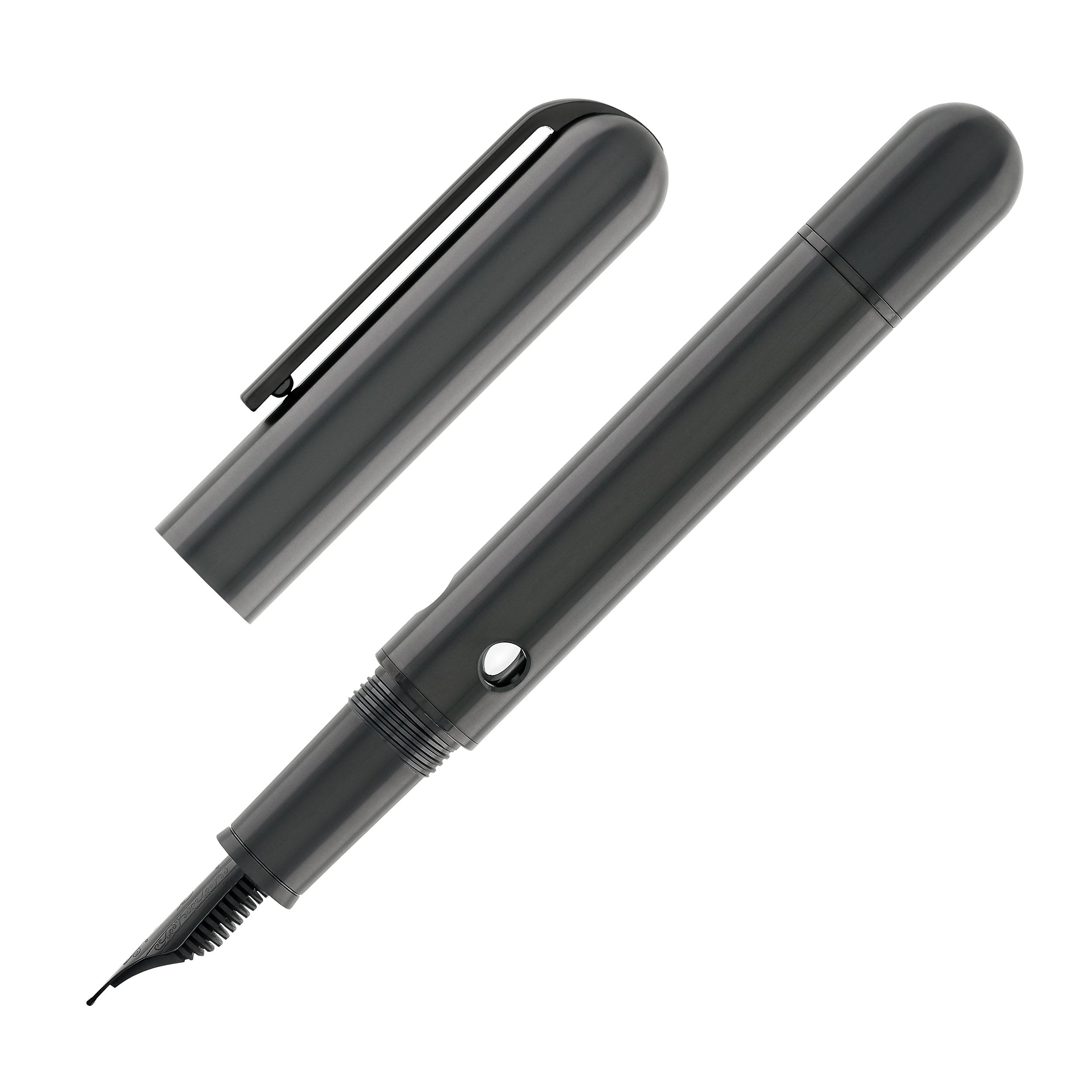 Nahvalur Nautilus Fountain Pen in Ti Black - Goldspot Pens