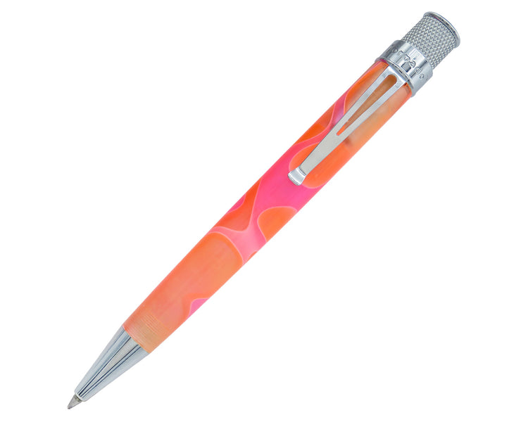 Retro 51 Tornado Cosmic Swirl Rollerball Pen in Pink & Orange