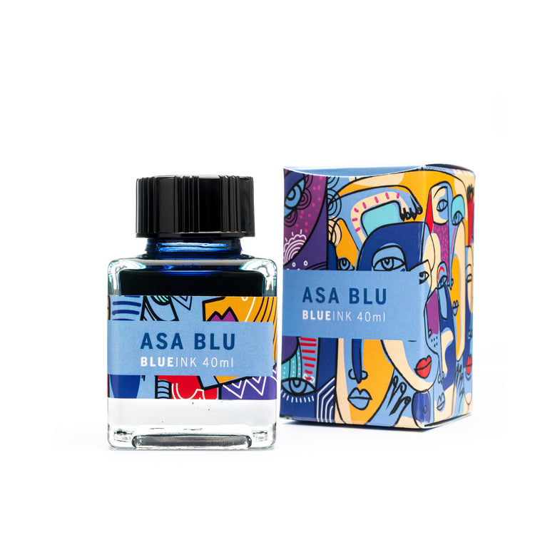 Leonardo Officina Bottled Ink in Asa Blue - 40 mL