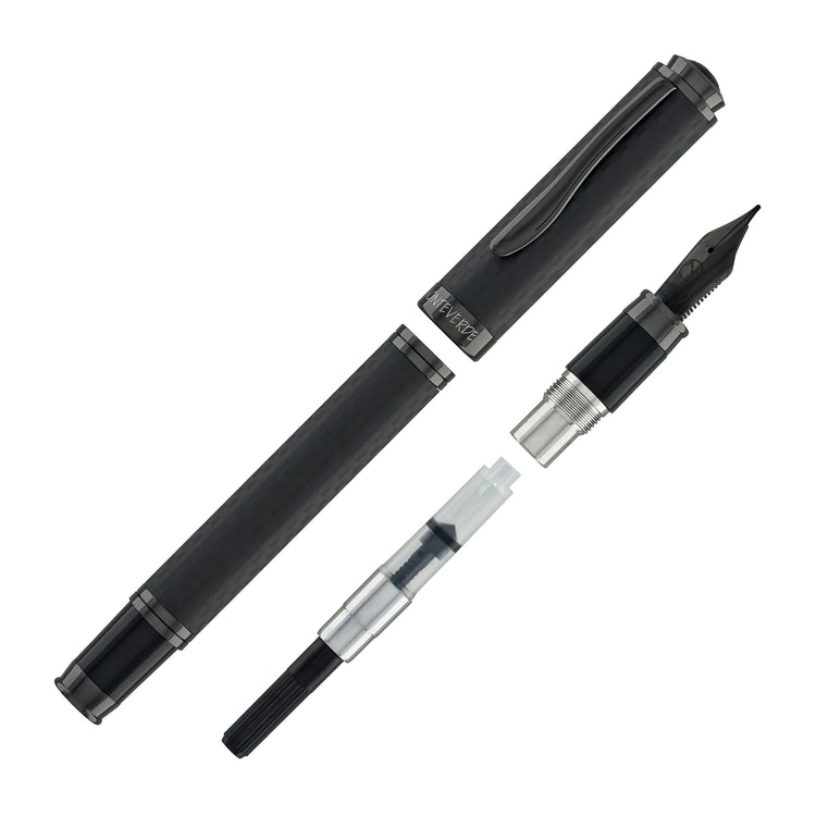 Monteverde Innova Fountain Pen in Matte Carbon with Gunmetal Trim