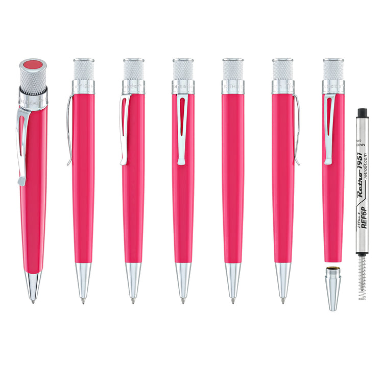 Retro 51 Tornado Colorwave Rollerball Pen in Positively Pink