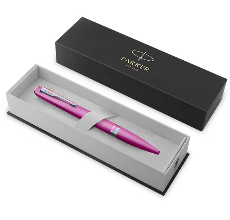 Parker Meridian Ballpoint Pen in Grape Lacquer with Rainbow Trim