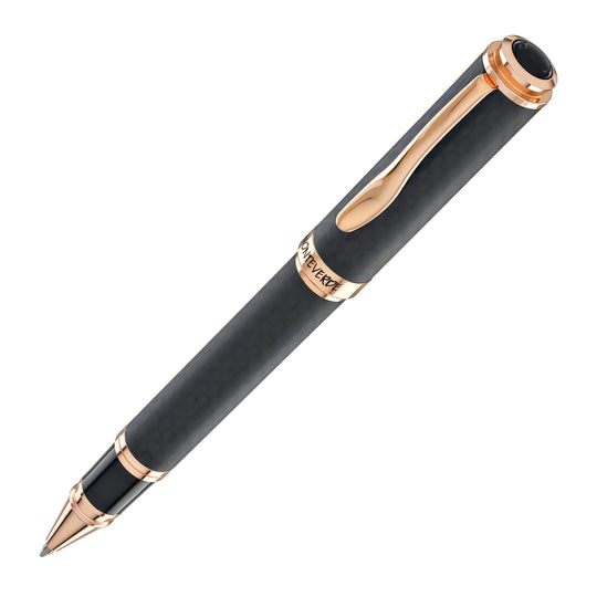 Monteverde Innova Rollerball Pen in Matte Carbon with Rosegold Trim