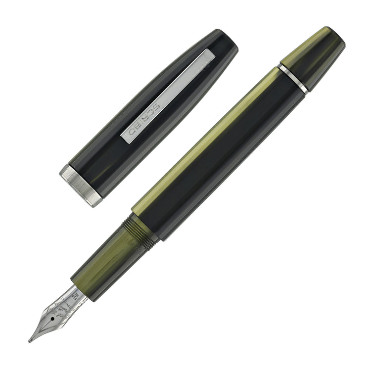 Scribo Flow Fountain Pen in Evoluzione with Ruthenium Trim
