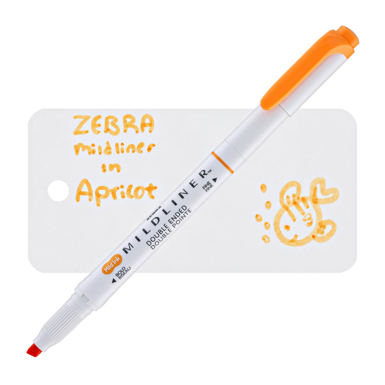 Zebra Mildliner Dual-Tip Highlighter in Apricot